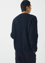 Finn Donegal Wool Sweater In Navy