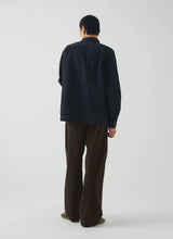 Men's Straight Hem Indigo Denim Shirt