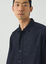 Men's Straight Hem Indigo Denim Shirt
