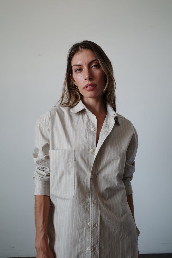 Leon Button Down, Tonal Stripe