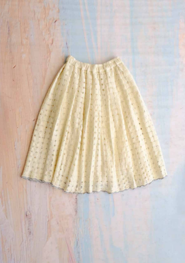 Ava Merino Wool Skirt, Natural White