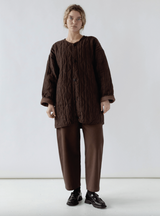 The Ana Crop Trouser, Walnut