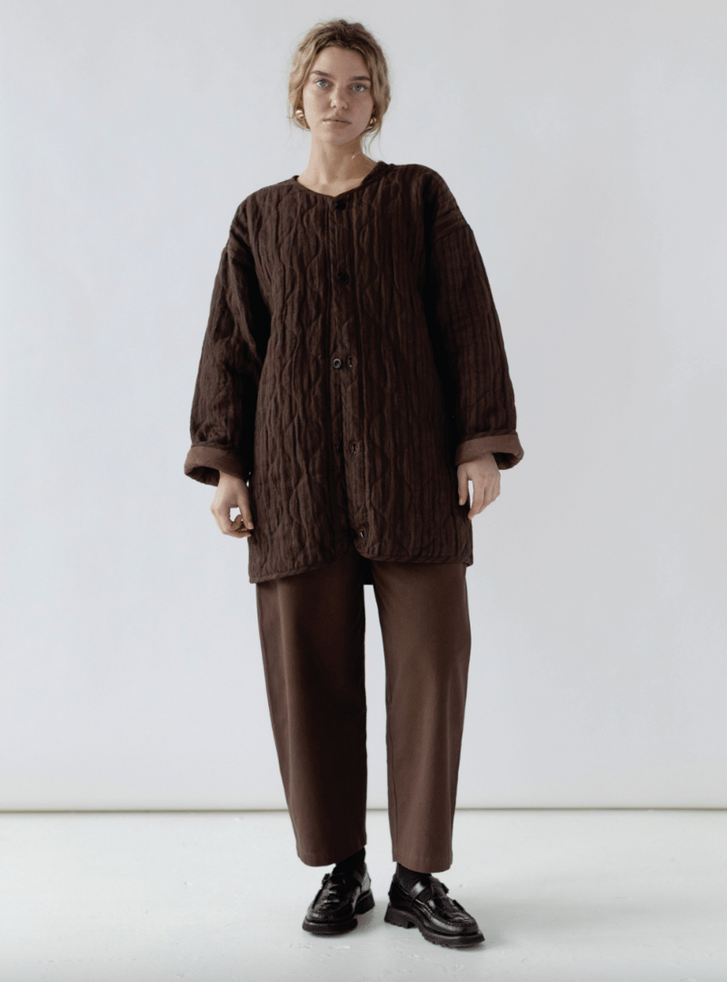 The Ana Crop Trouser, Walnut