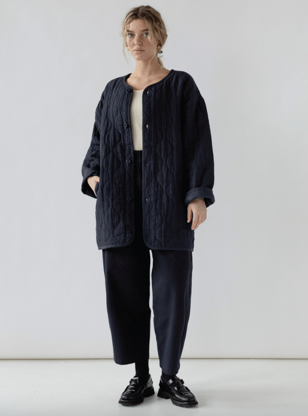 The Ana Crop Trouser, Navy