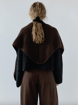 The Felted Shawl Scarf, Walnut