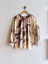 Astrid Silk Blouse in Passing Clouds