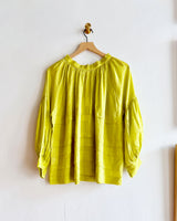 Astrid Silk Blouse in Lime