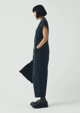 Cotton Velvet Cross Front Jumpsuit, Oil