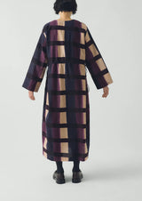 Shadow Still Print Cotton Silk Dress, Cassis