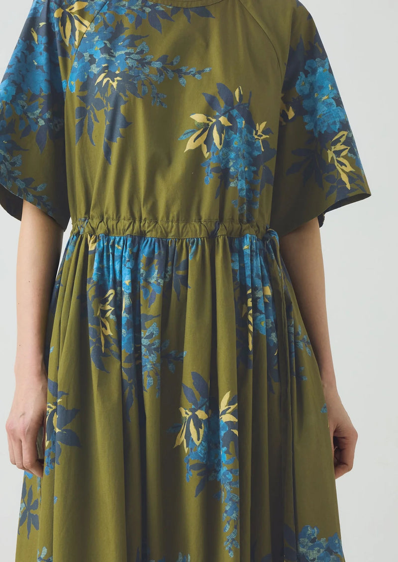 Botanical Shadow Print Cotton Dress