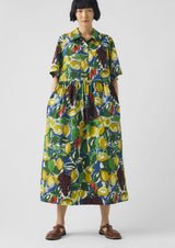 Selma Sketched Fruit Print Dress