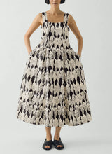 Market Fish Print Cotton Poplin Dress