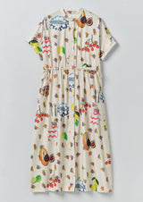 Table Setting Print Cotton Dress