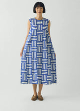 Block Print Patchwork Stripe Dress