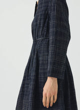 Space Dyed Indigo Check Dress