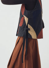 Migration Patchwork Side Tie Waistcoat