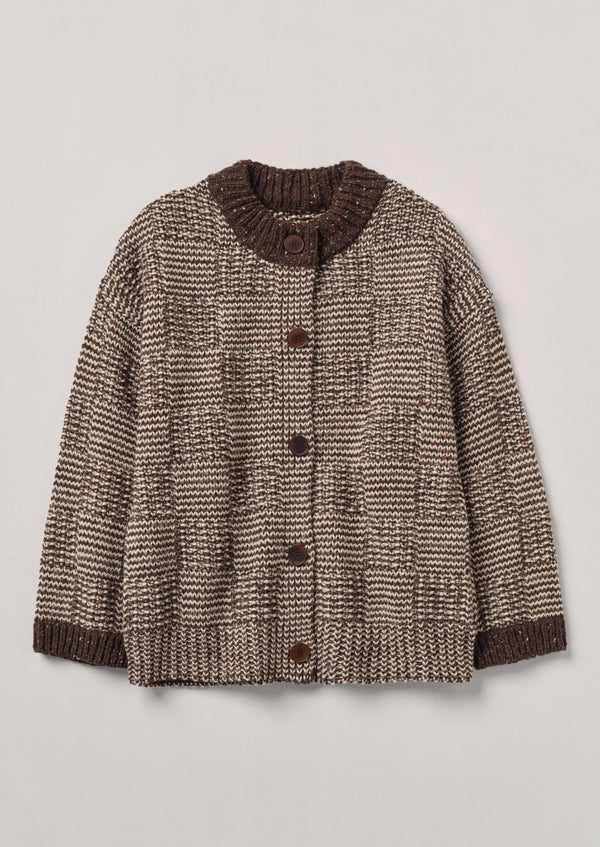 TOAST Donegal Grid Stitch Knitted Jacket
