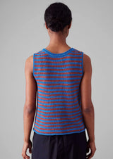 Stripe Linen Cotton Knitted Vest