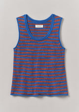 Stripe Linen Cotton Knitted Vest