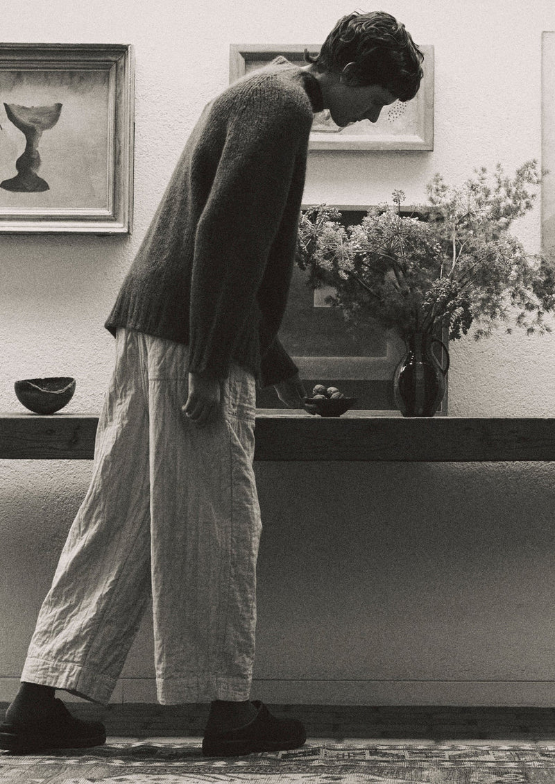 Lofty Alpaca High Neck Sweater, Olive