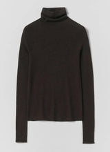 High Neck Wool Cashmere Fine Ribbed Sweater