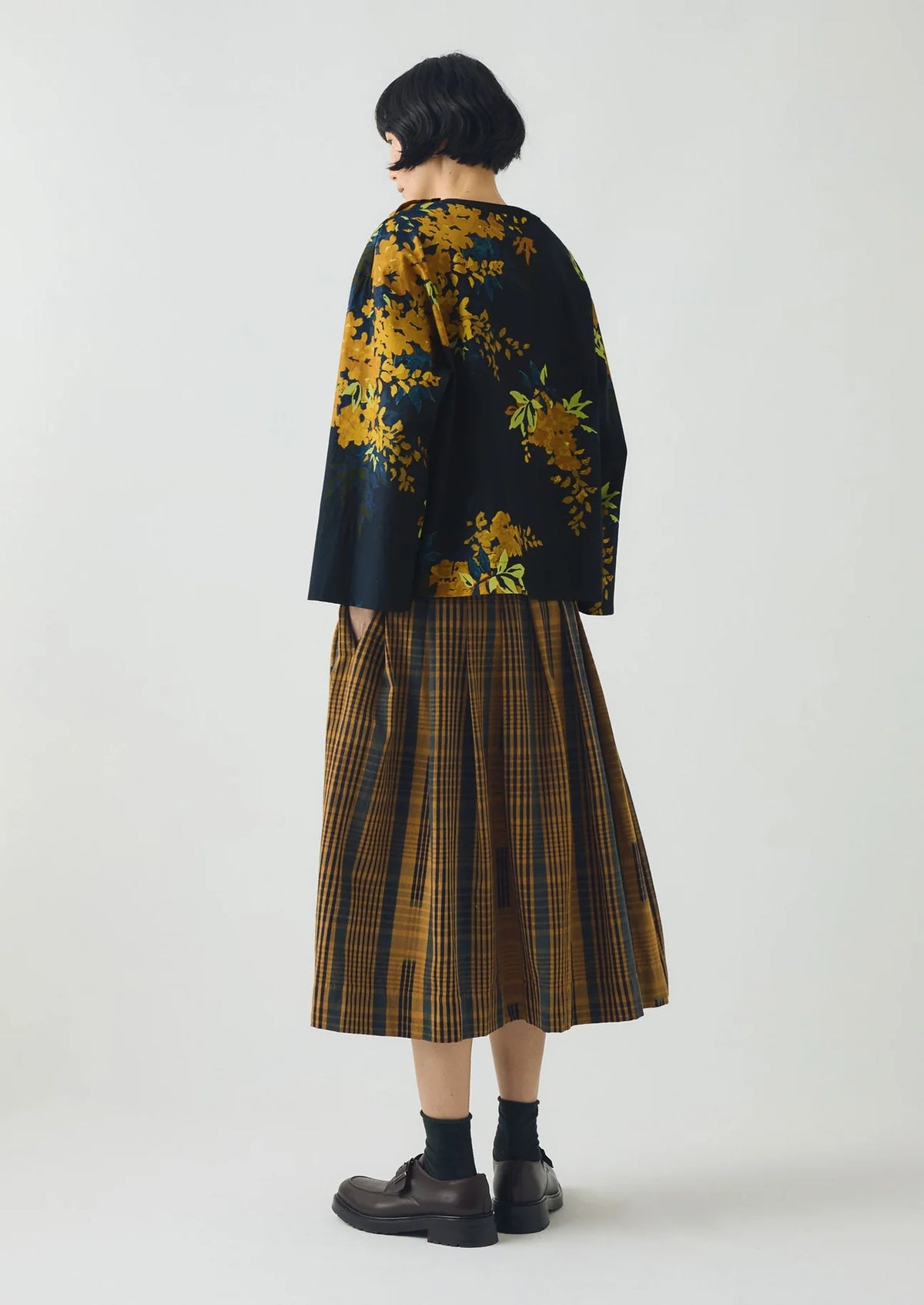 Space Dyed Check Wrap Skirt – Pennyroyal Design