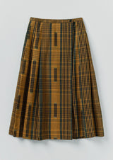 Space Dyed Check Wrap Skirt