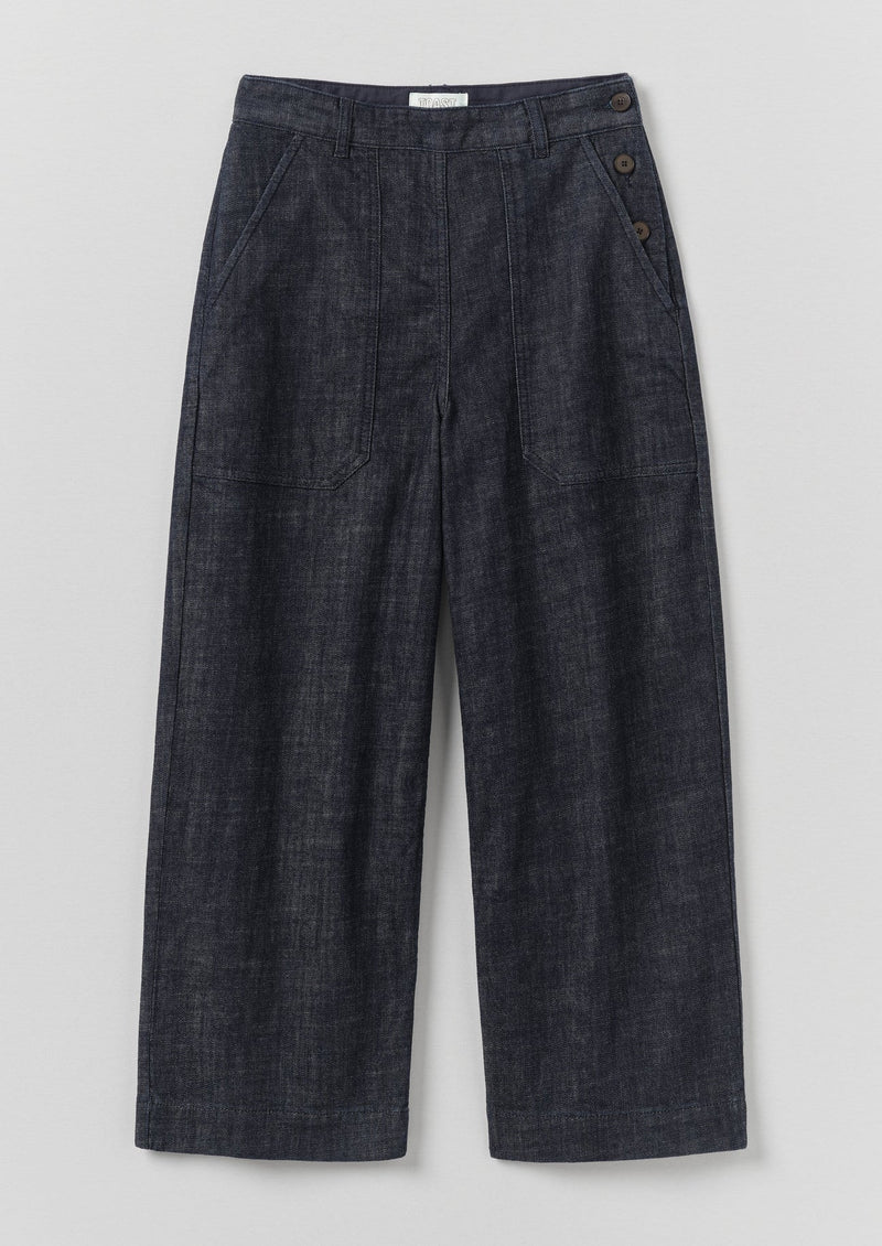 Annie Organic Indigo Side Button Jeans