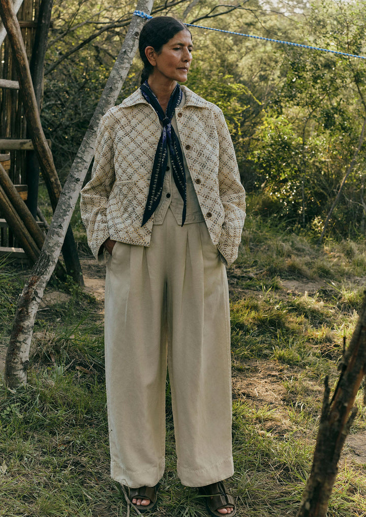 Corinne Cotton Linen Wide Leg Trousers