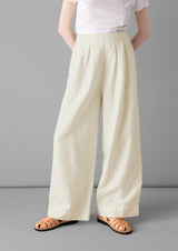Corinne Cotton Linen Wide Leg Trousers