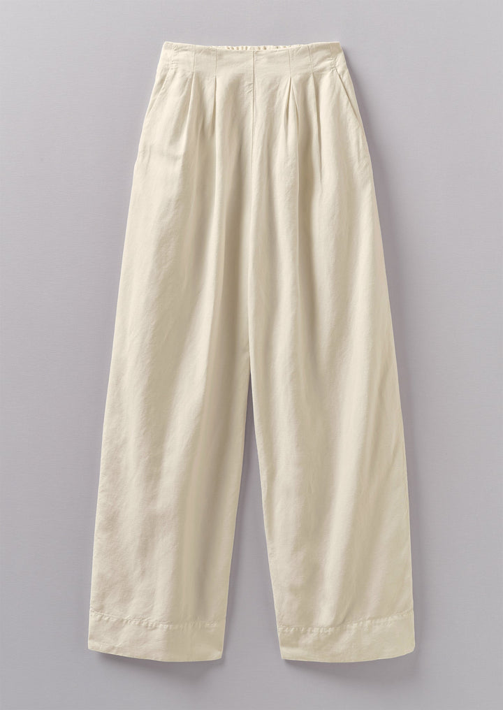 Corinne Cotton Linen Wide Leg Trousers