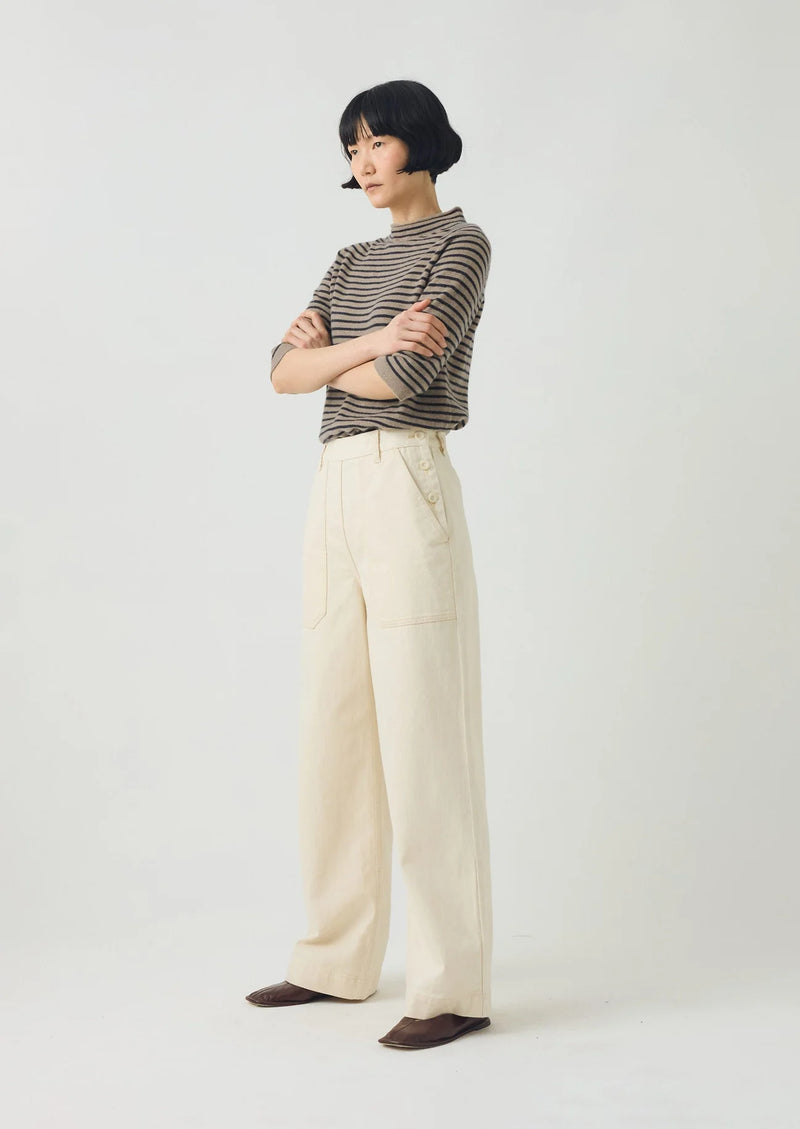 Annie Ecru Denim Full Length Trousers