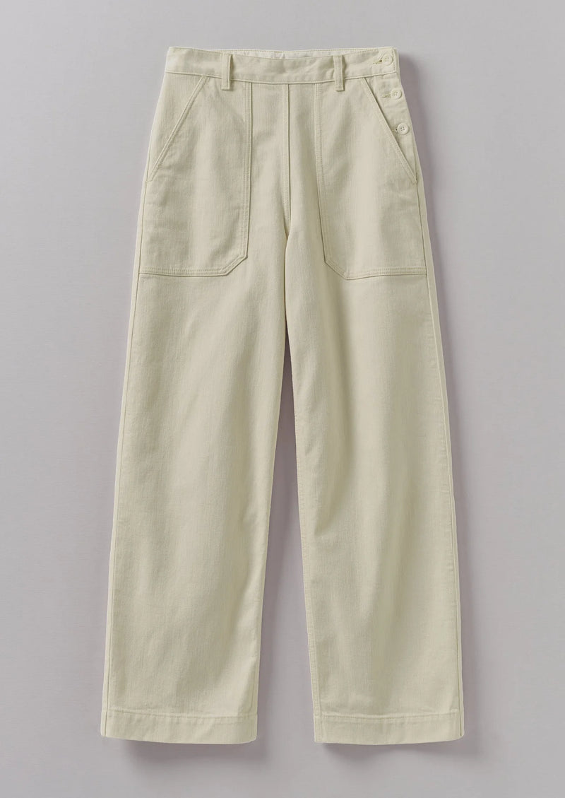 Annie Ecru Denim Full Length Trousers