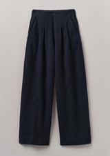 Corinne Herringbone Wide Leg Trousers