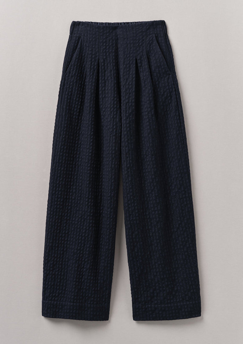Corinne Herringbone Wide Leg Trousers