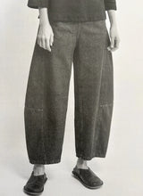 Twisted Seam Cotton Linen Denim Trousers
