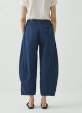 Twisted Seam Cotton Linen Denim Trousers