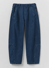 Twisted Seam Cotton Linen Denim Trousers