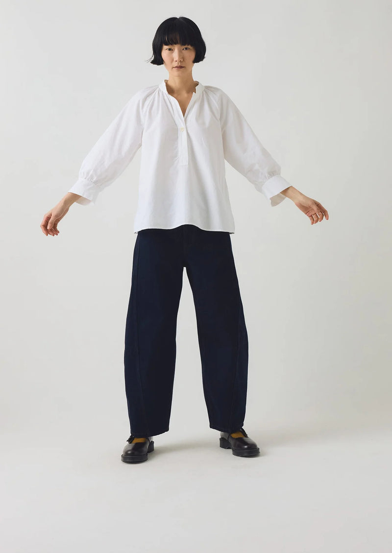 Catrin Cotton Oxford Easy Shirt, White