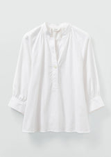 Catrin Cotton Oxford Easy Shirt, White