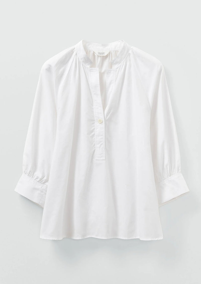 Catrin Cotton Oxford Easy Shirt, White