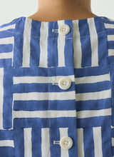 Patchwork Stripe Block Print Top