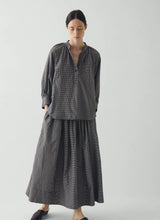 Check Cotton Silk Skirt