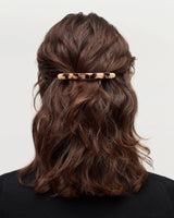 Slim Paris Barrette in Green Tortoise