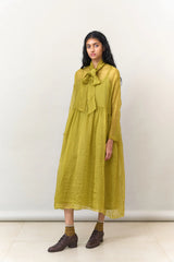 Aouli Sheer Dress, Citrine