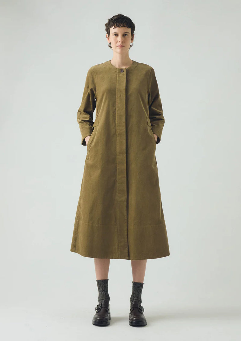 Adjustable Needlecord A-Line Dress, Linden