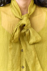 Aouli Sheer Dress, Citrine