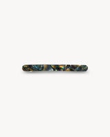 Slim Paris Barrette in Green Tortoise
