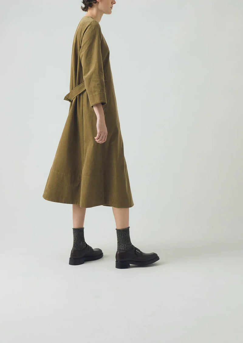 Adjustable Needlecord A-Line Dress, Linden
