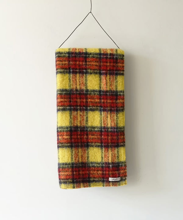 Woven Tartan Wool Shaggy Stole